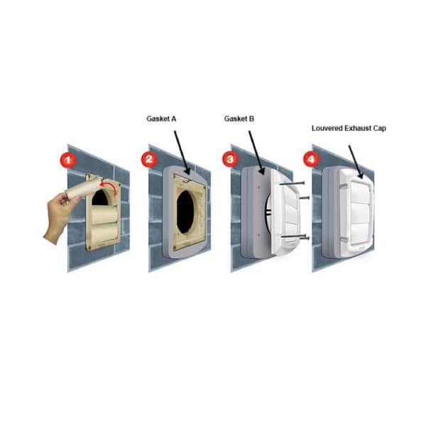 4 in. Replacement Vent Cap and Gasket Kit - Hercitys