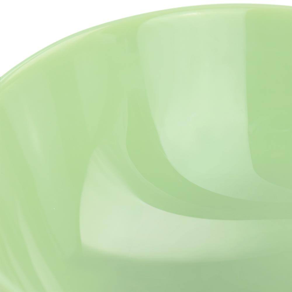 10 Inch 80 fl. oz. Green Jadeite Glass Serving Bowl Set of 2 - Hercitys