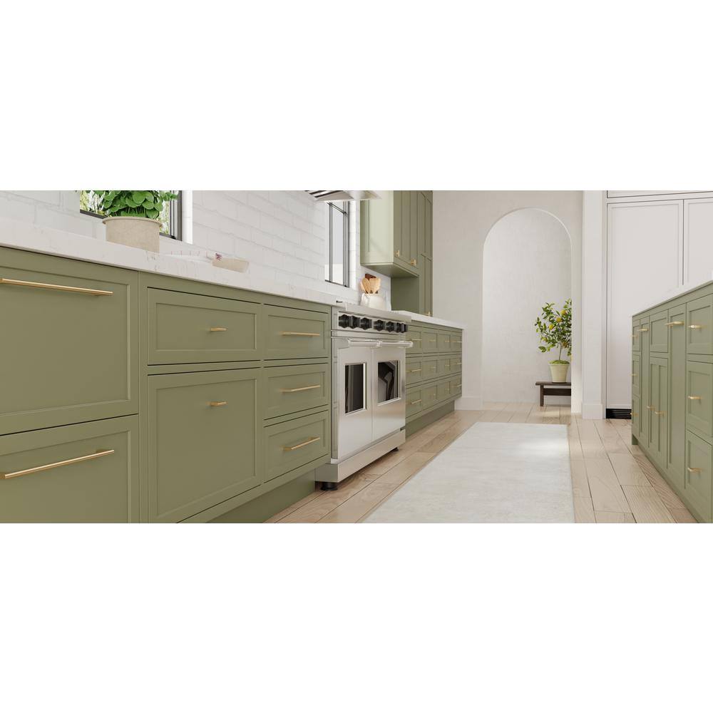 5-Pack Vail 8 in. (203 mm) Center-to-Center Modern Satin Brass Bar Drawer Pull - Hercitys