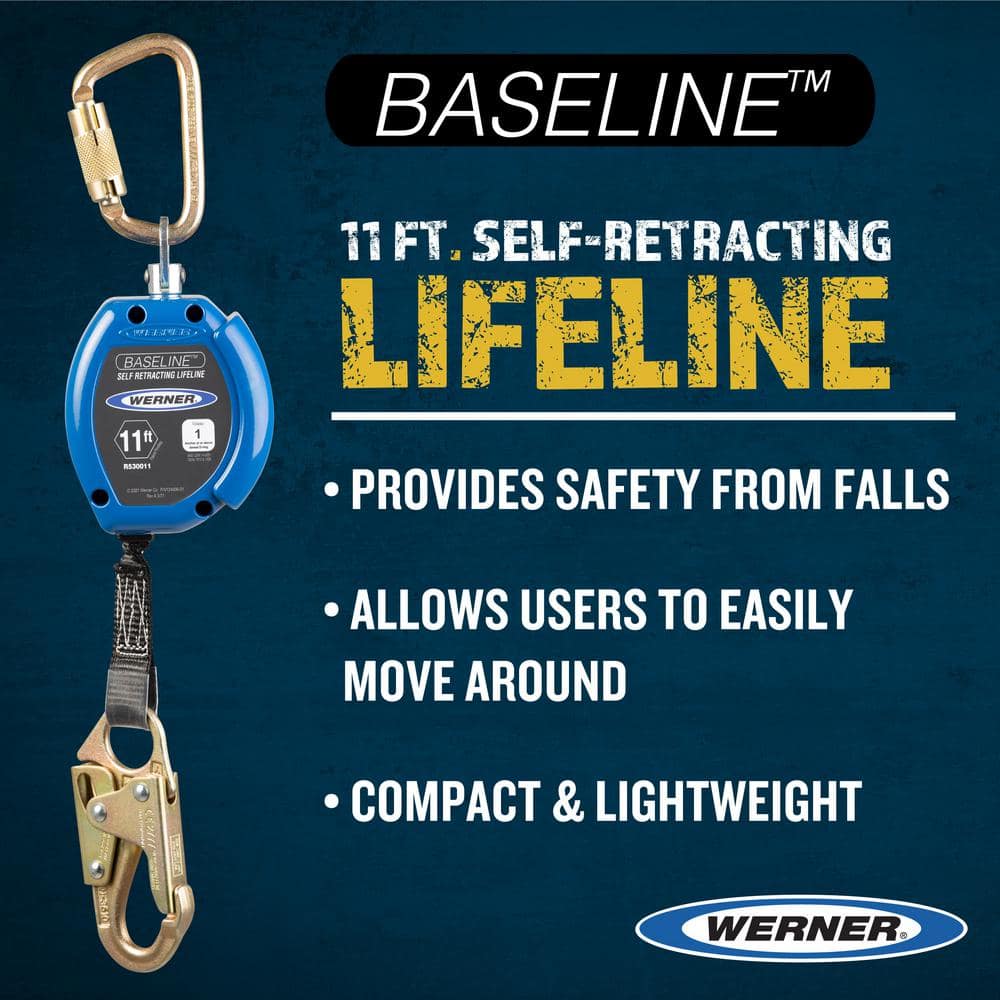 11 ft. Baseline Self Retracting Lifeline - Hercitys