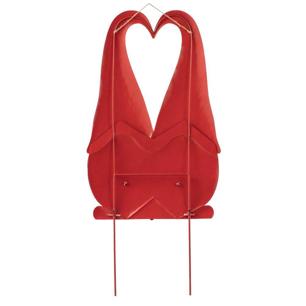 30 in. H Valentine’s Metal Gnome Couple Yard Stake(KD, 3 Function) - Hercitys