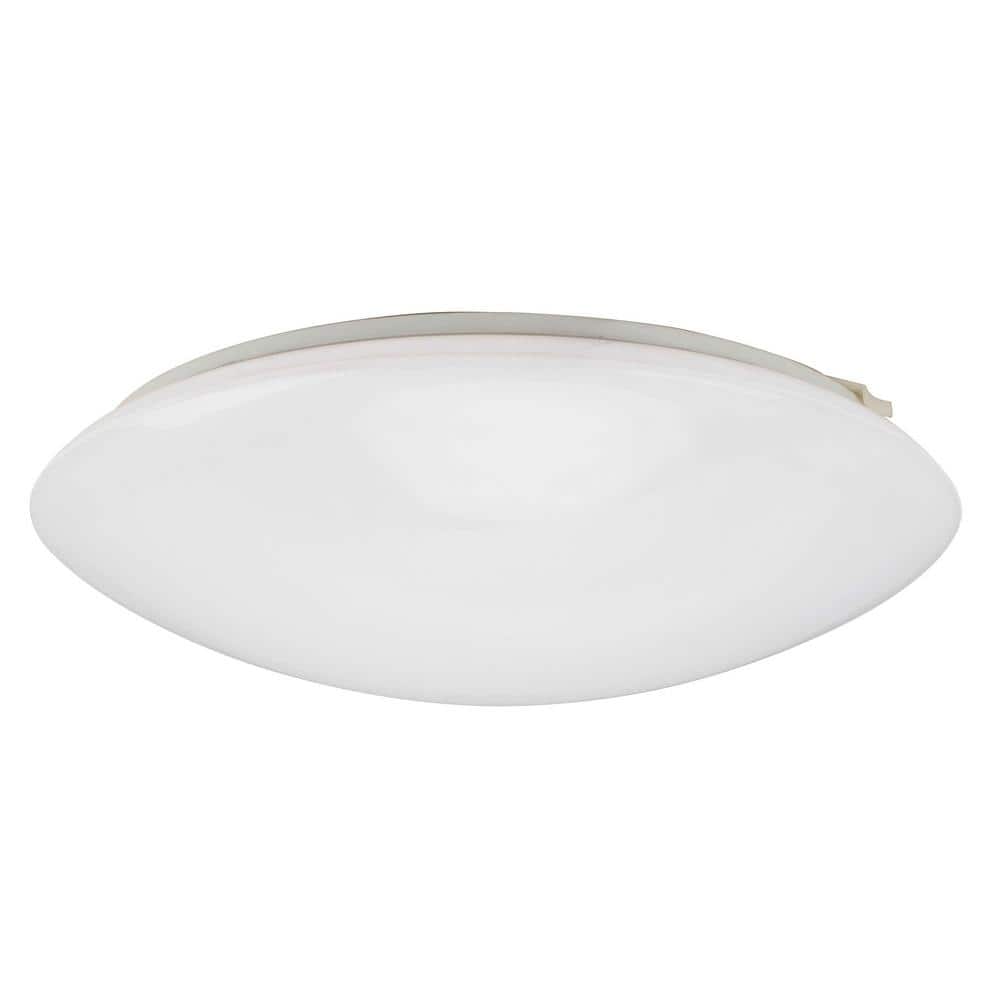 12 in. 1-Light Brushed Nickel LED Flush Mount - Hercitys