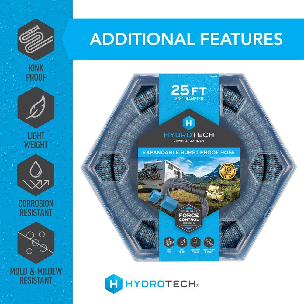 5/8 in. Dia x 25 ft. Expandable Garden Water Hose - Hercitys