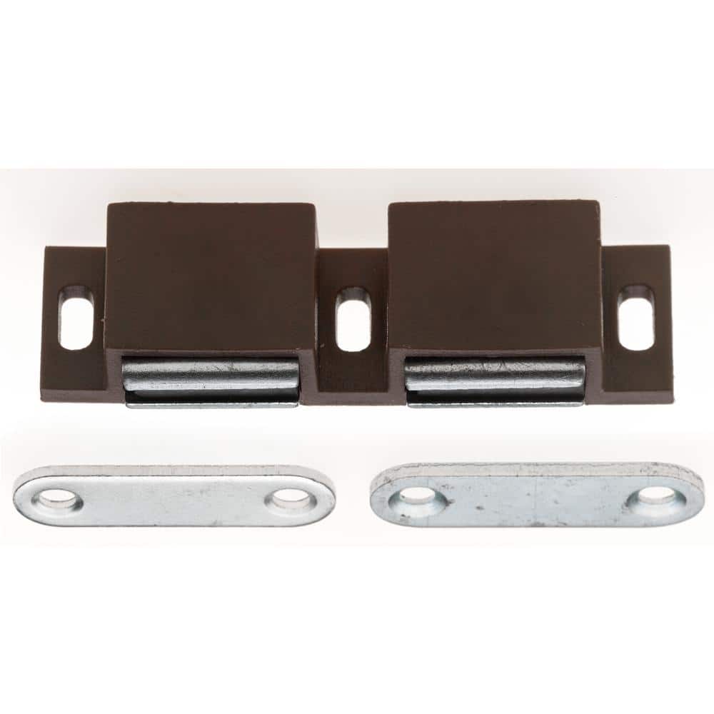 2×6 lbs. Magnetic Catch with Counter Plates, Brown (15-Pack) - Hercitys