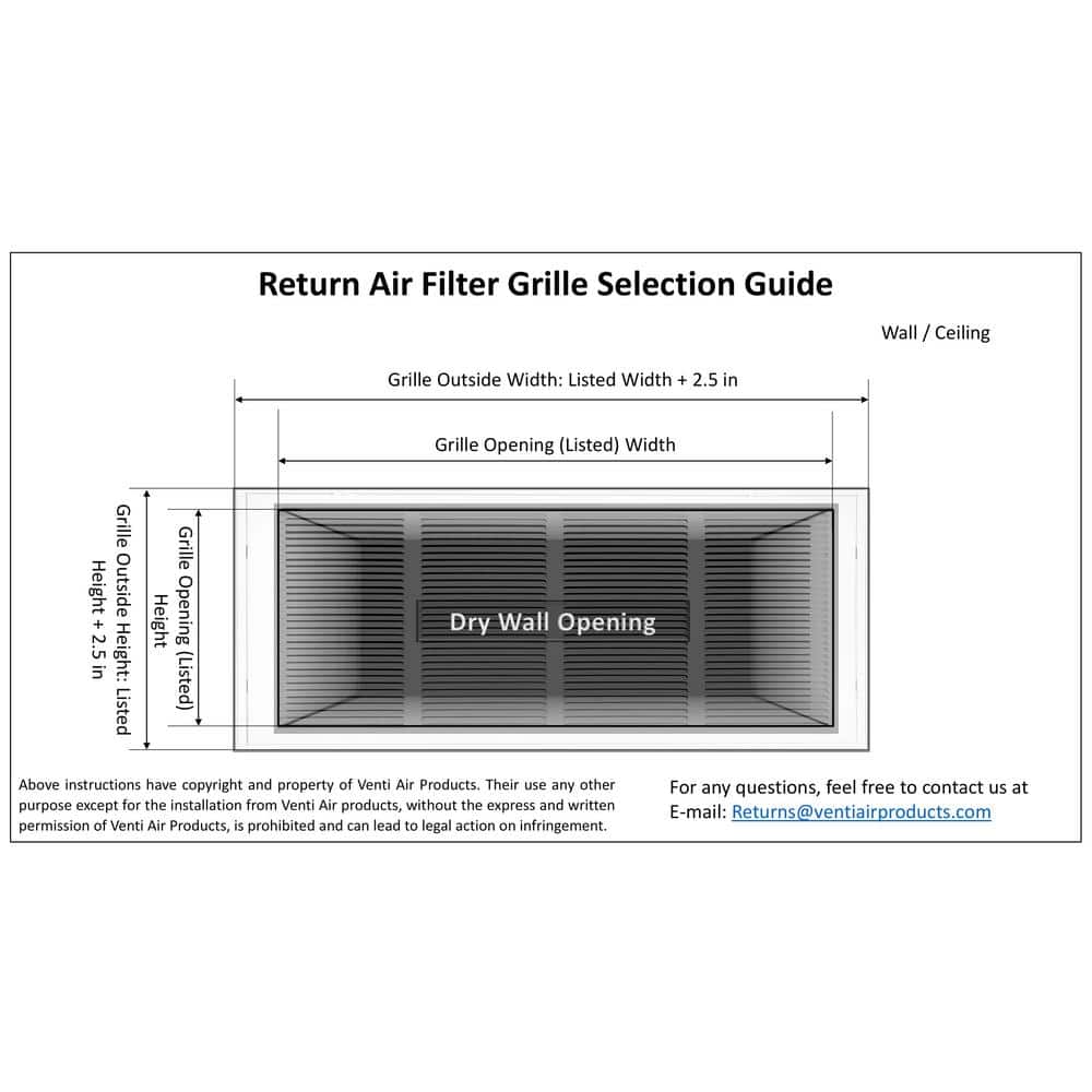 24 in. x 18 in. High Return Air Filter Grille with MERV 11 Filter Pre-Installed - Hercitys