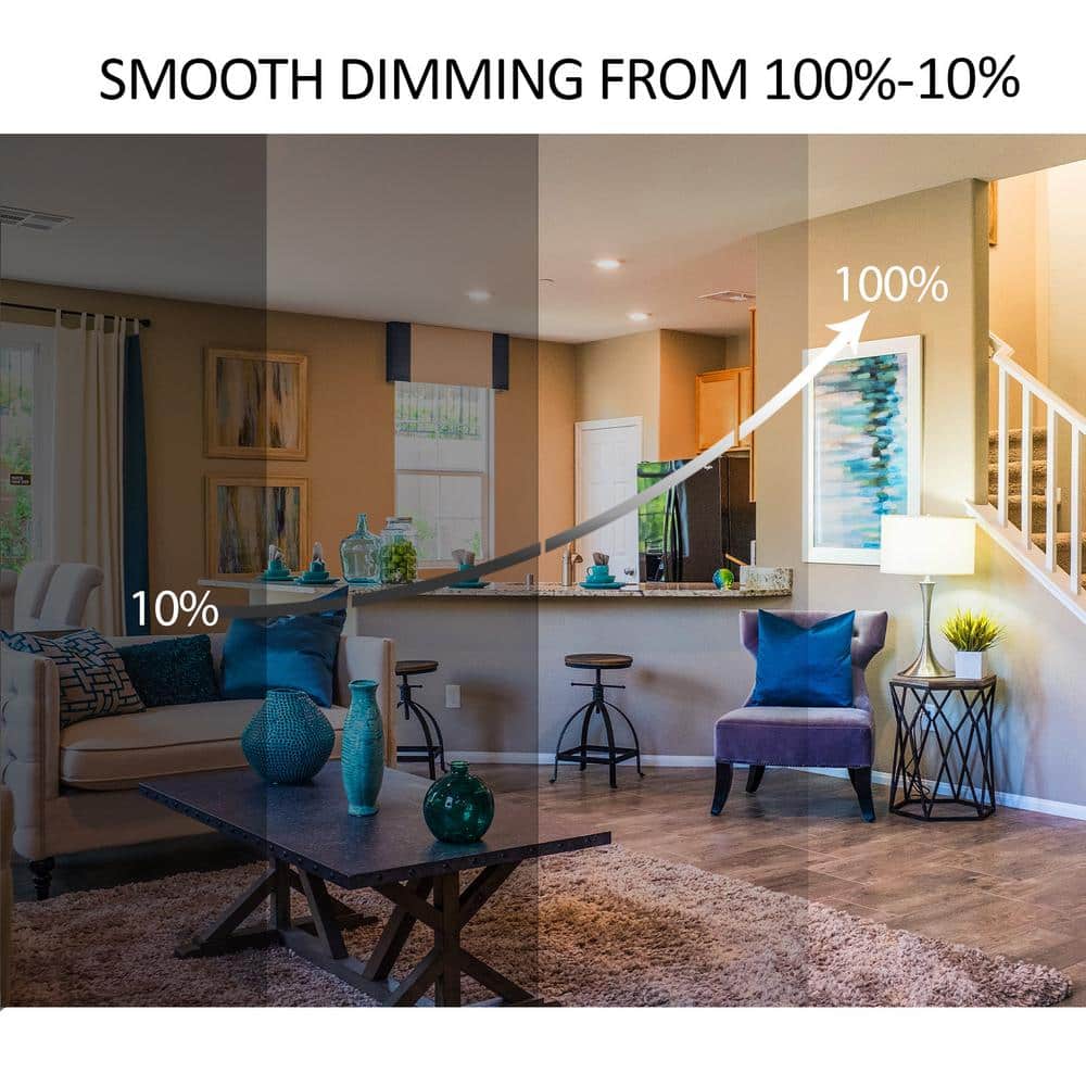 24-Pack 7.5 in. 90 CRI 3000K Warm White Dimmable Integrated LED Flush Mount Ceiling Light Disk Light - Hercitys