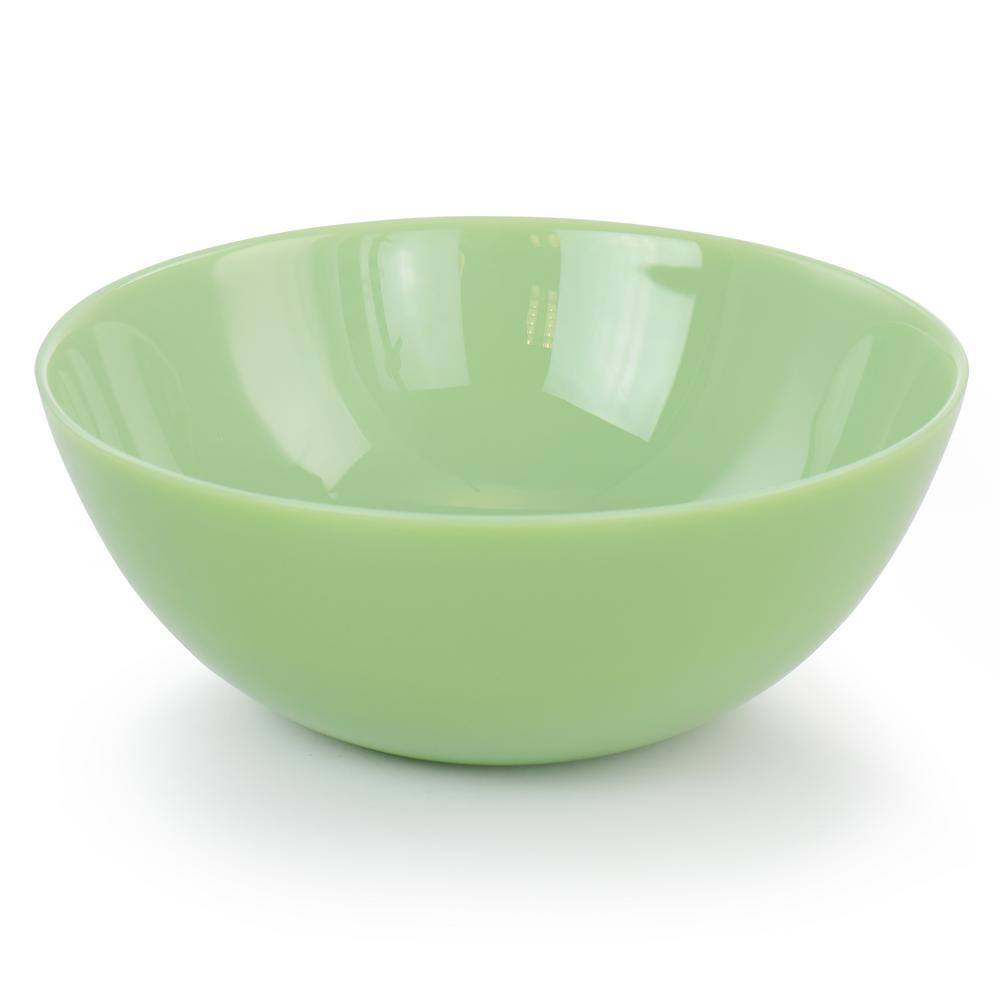 10 Inch 80 fl. oz. Green Jadeite Glass Serving Bowl Set of 2 - Hercitys