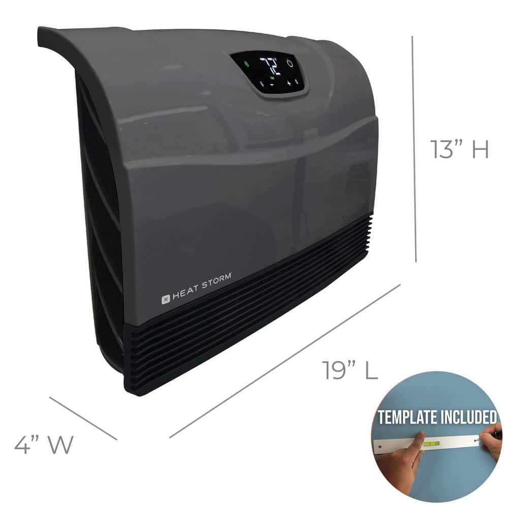 1,500-Watt Gray Deluxe Indoor Floor to Wall Infrared Heater - Hercitys