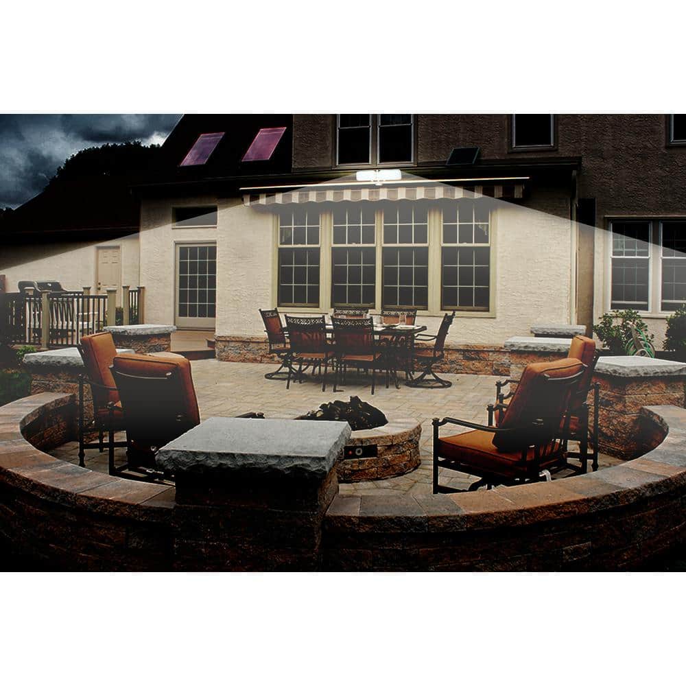 1200 Lumen 180 Degree Black Motion Dusk to Dawn Integrated LED AI Smart Area Flood Light w/Dual Side Solar Panel - Hercitys