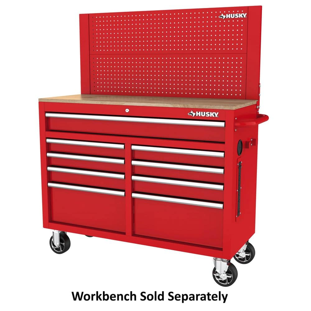 46 in. Gloss Red Steel Pegboard Attachment - Hercitys