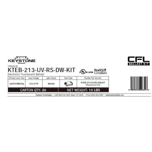 13-Watt 1 or 2-Lamp CFL Rapid Start Electronic Fluorescent Replacement Ballast - Hercitys