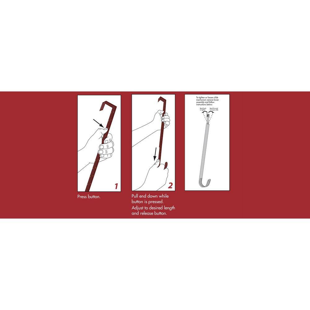 15.75 in. Red Metal Adjustable Wreath Hanger (2-Pack) - Hercitys