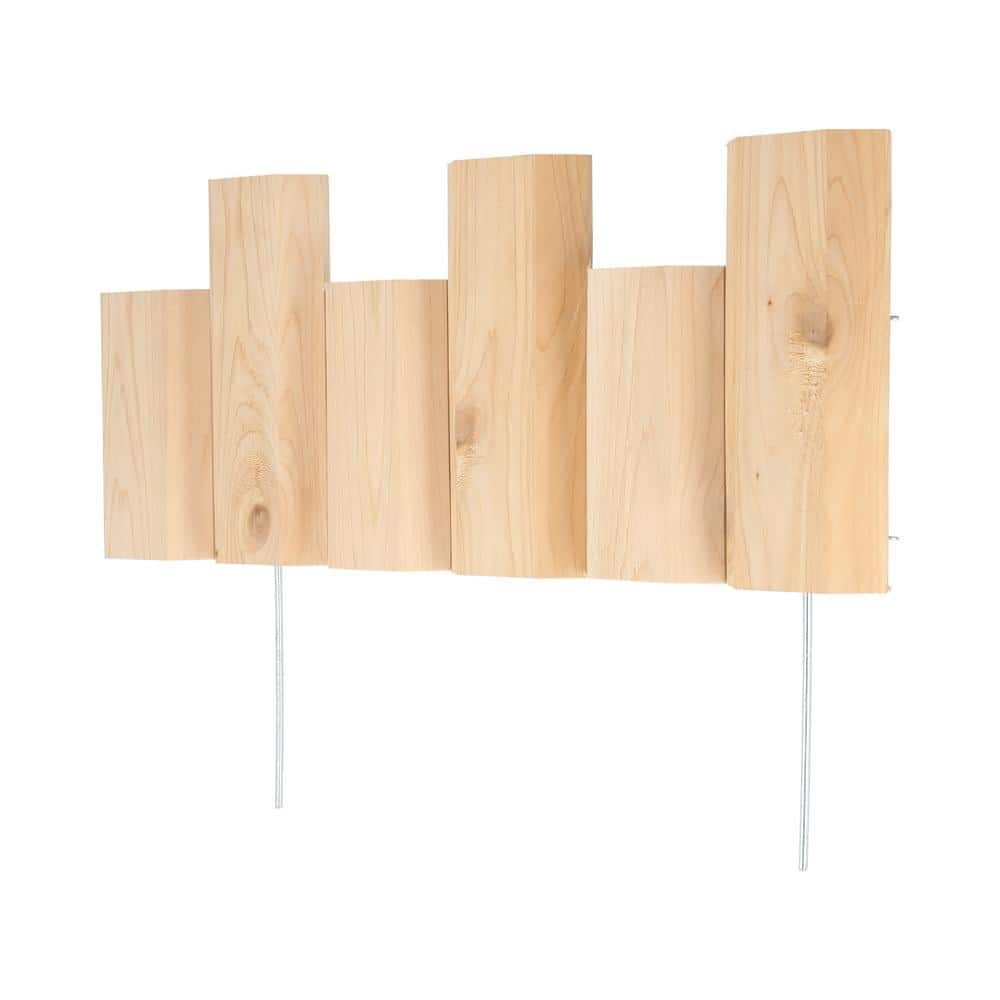 18 in. W x 7 in. H x 1 in. D Cedar Wood Landscape Edging (12-Pack) - Hercitys