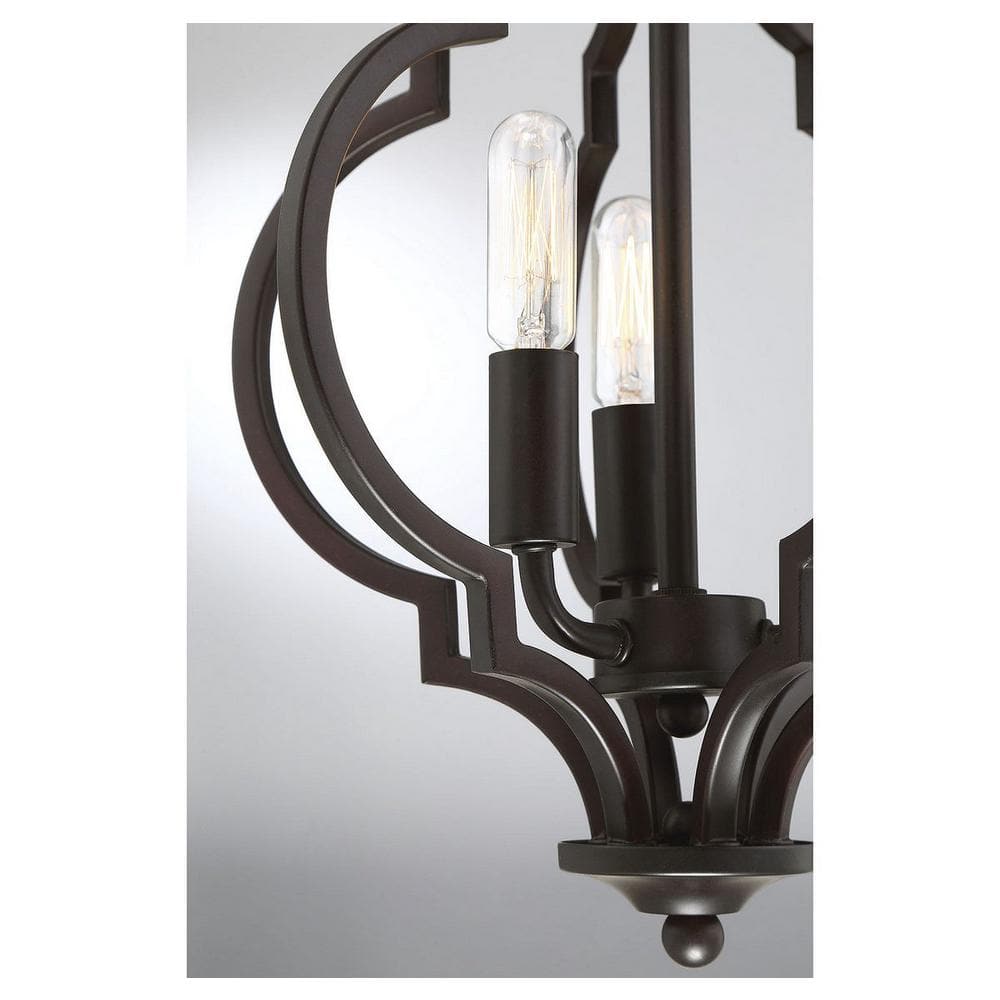 11 in. W x 16 in. H, 3-Light Ceiling Light in Oil Rubbed Bronze Semi- Flush Mount - Hercitys