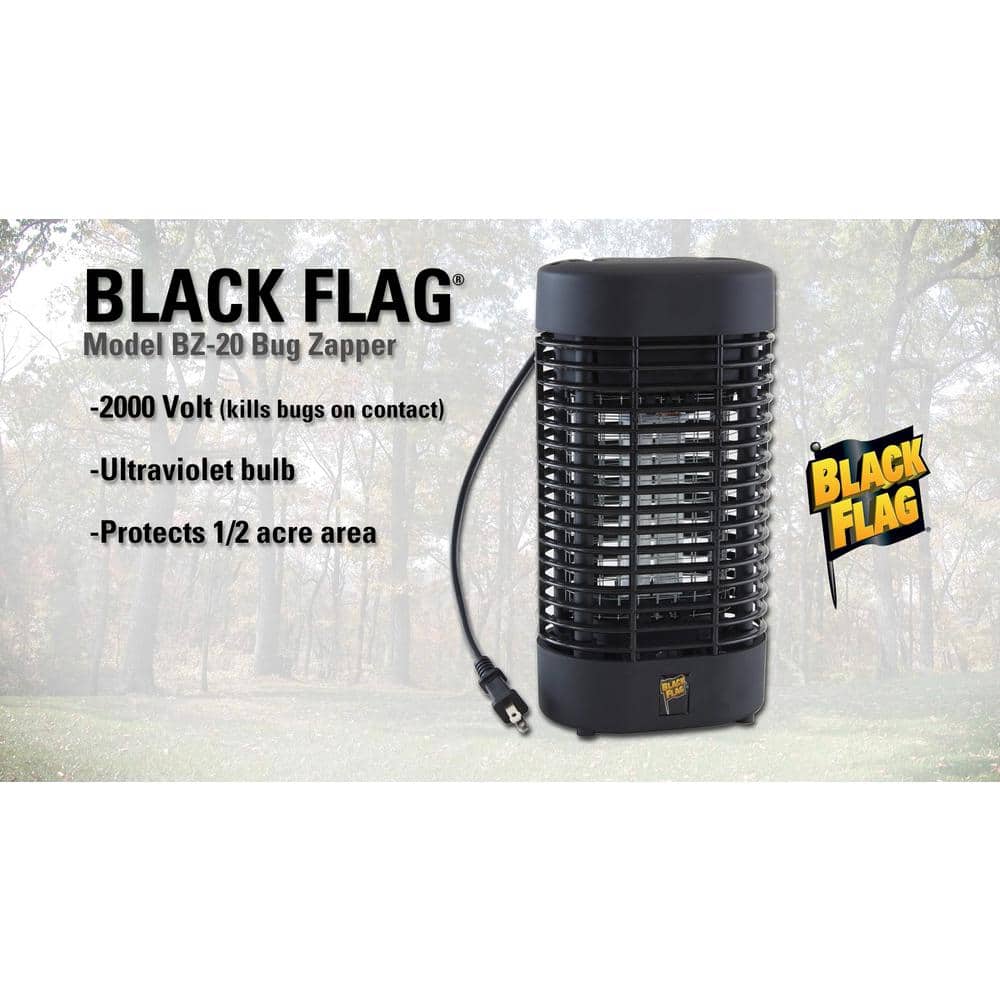 2000-Volt 1/2 acre Bug Zapper Insect Killer, Includes Black Flag Mosquito Octenol Lure - Hercitys