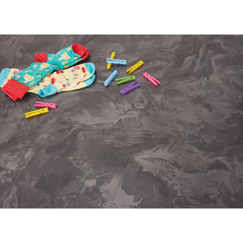 5 ft. x 12 ft. Laminate Sheet in 180fx Marbled Gray with SatinTouch Finish - Hercitys