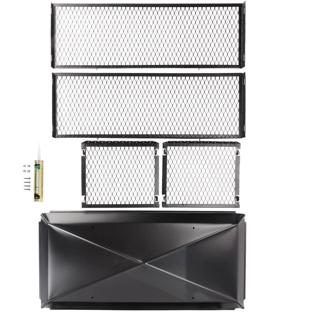 35 in. x 17 in. x 14 in. H Chimney Cap in Black Galvanized Steel - Hercitys