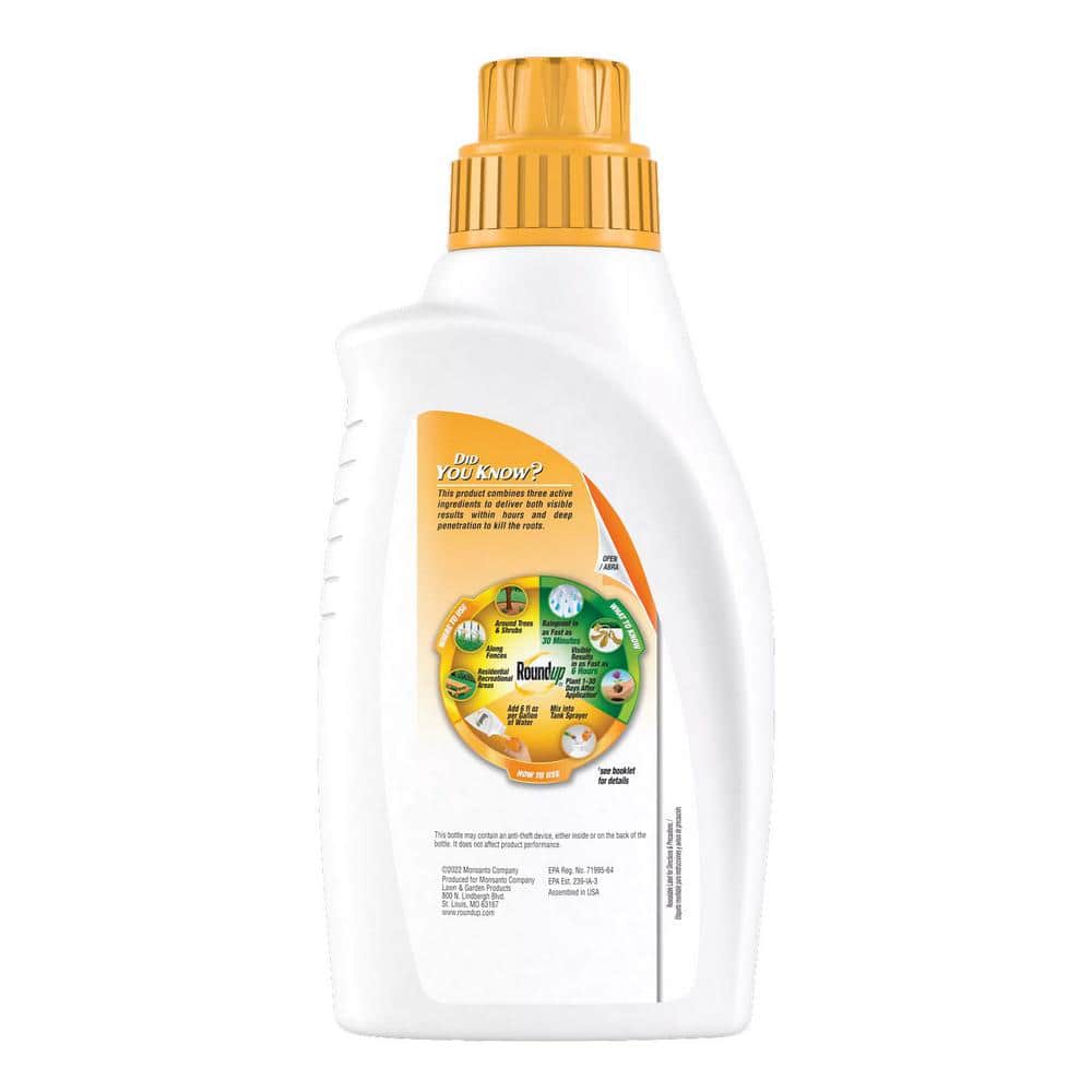 32 fl. oz. Poison Ivy Plus Tough Brush Killer Concentrate, Visible Results in Hours - Hercitys