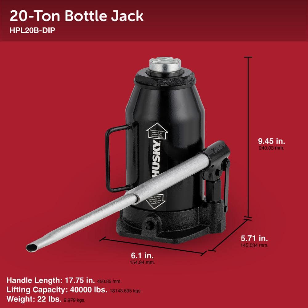 20-Ton Hydraulic Bottle Car Jack - Hercitys