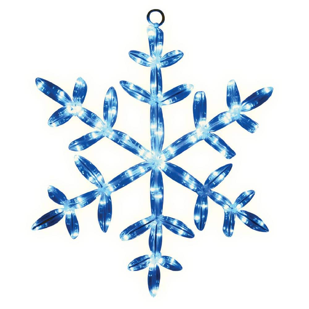 24 in. 120-Light Blue LED Tube Light Snowflake - Hercitys