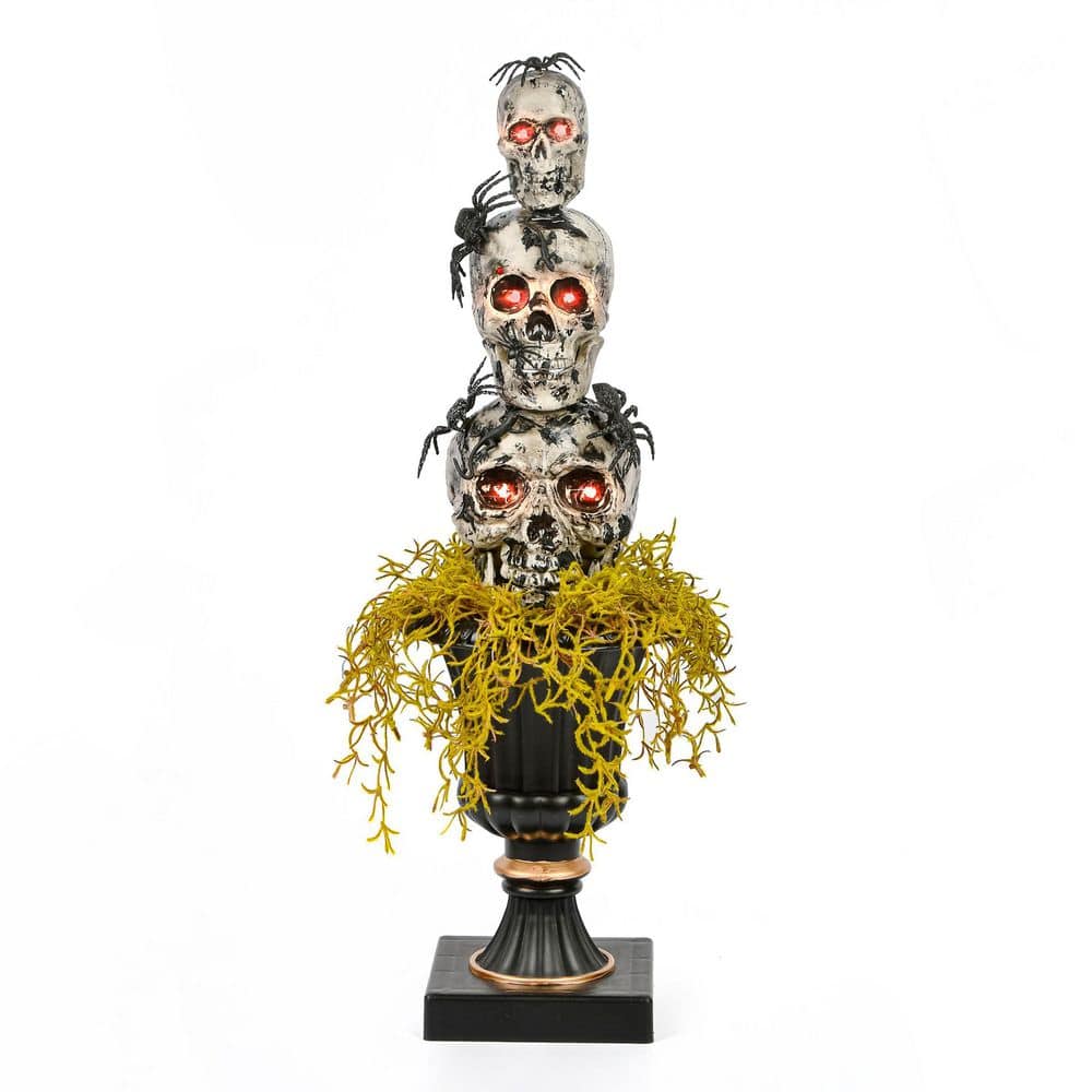 32 in. Pre-Lit Halloween Skull Tower - Hercitys