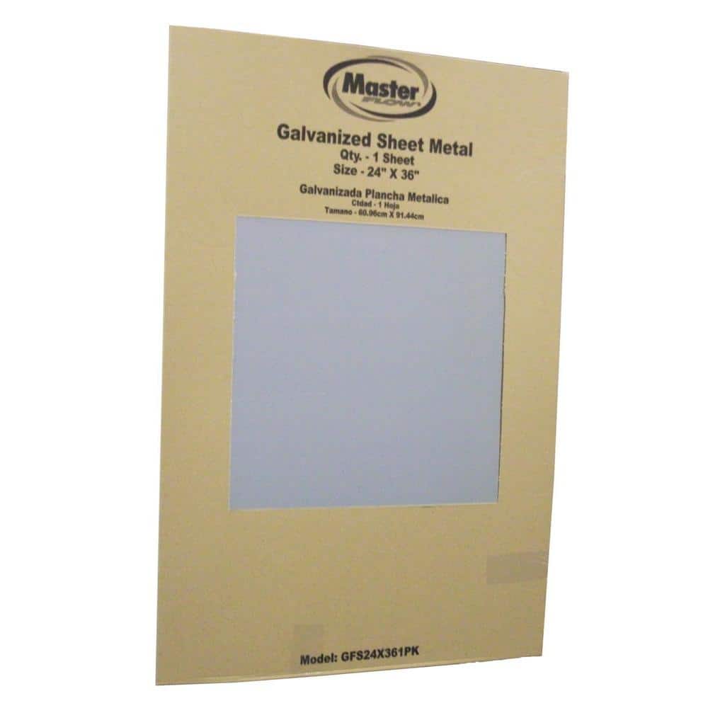 24 in. x 36 in. Galvanized Steel Flat Sheet - Hercitys