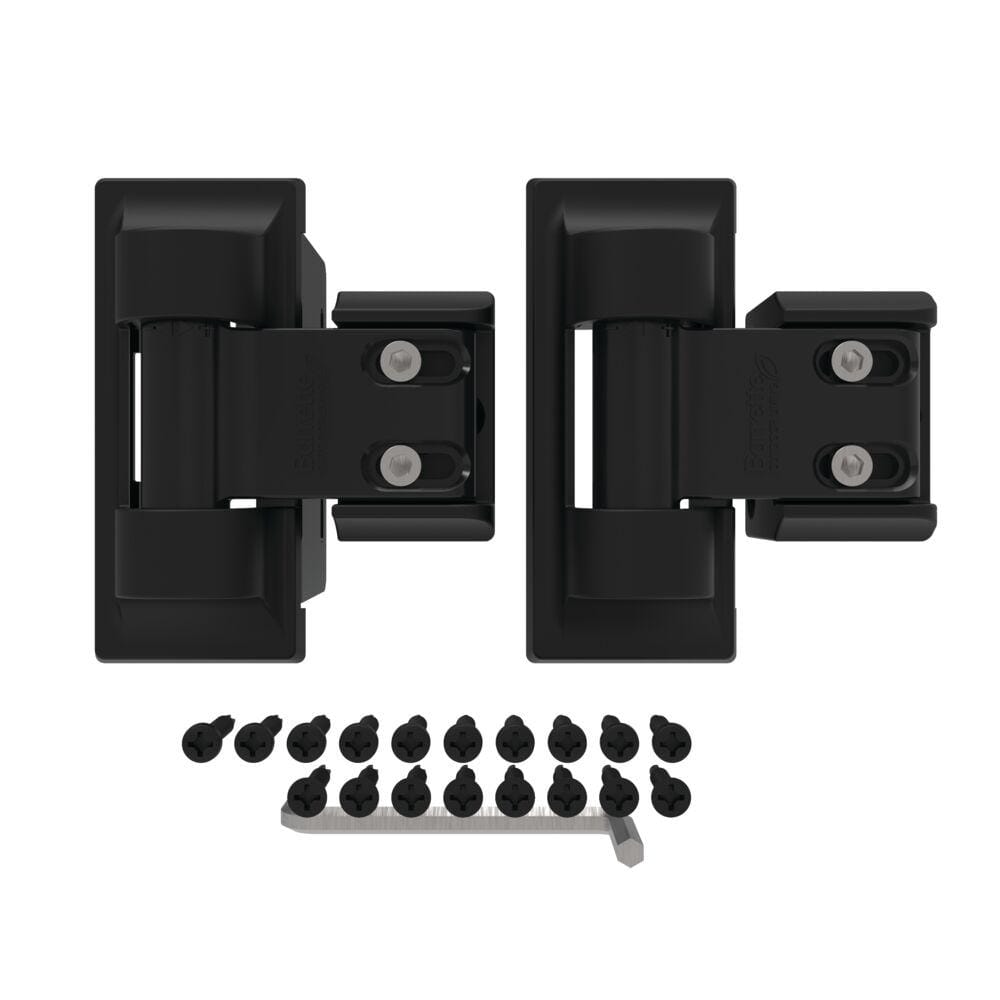 3.875 in. x 4.812 in. Steel Black Standard Wrap Hinge (2-Pack) - Hercitys