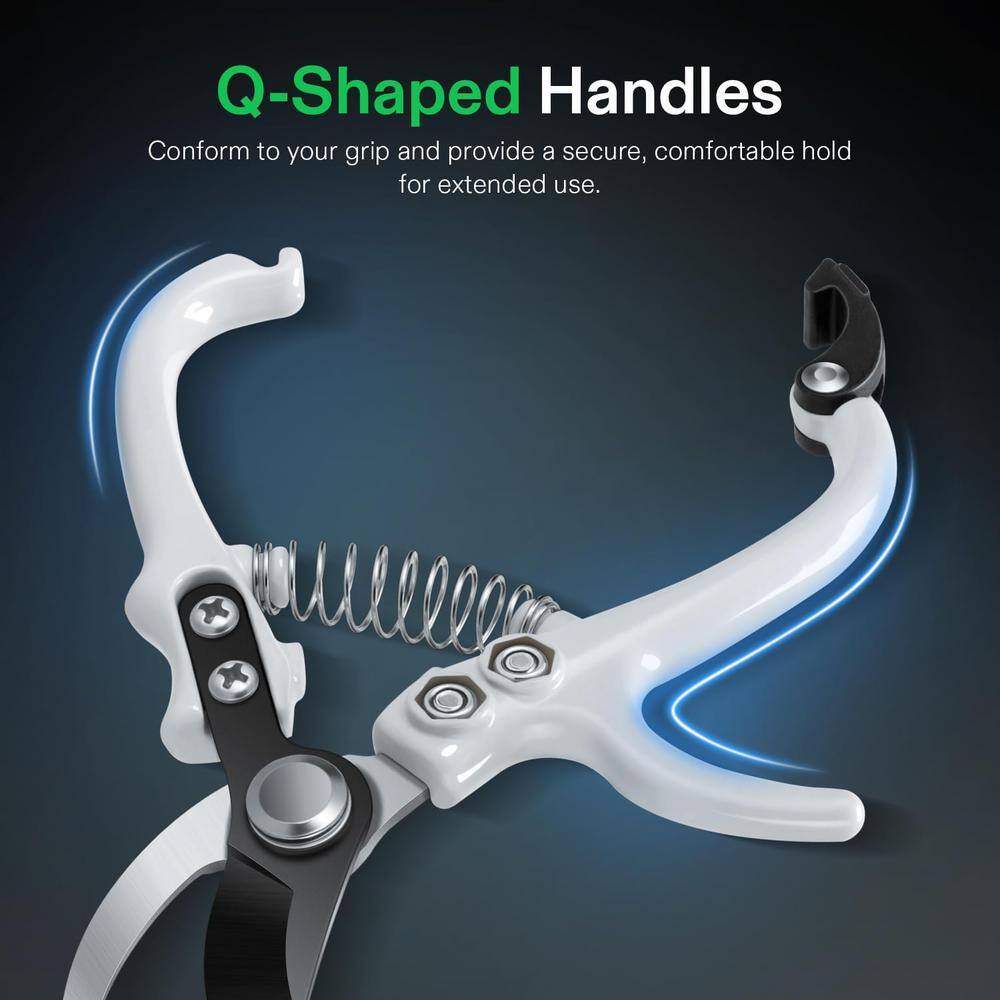 2.2 in. Pruning Shears with Bypass SK5 Blades and Q-Shaped Handle - Hercitys
