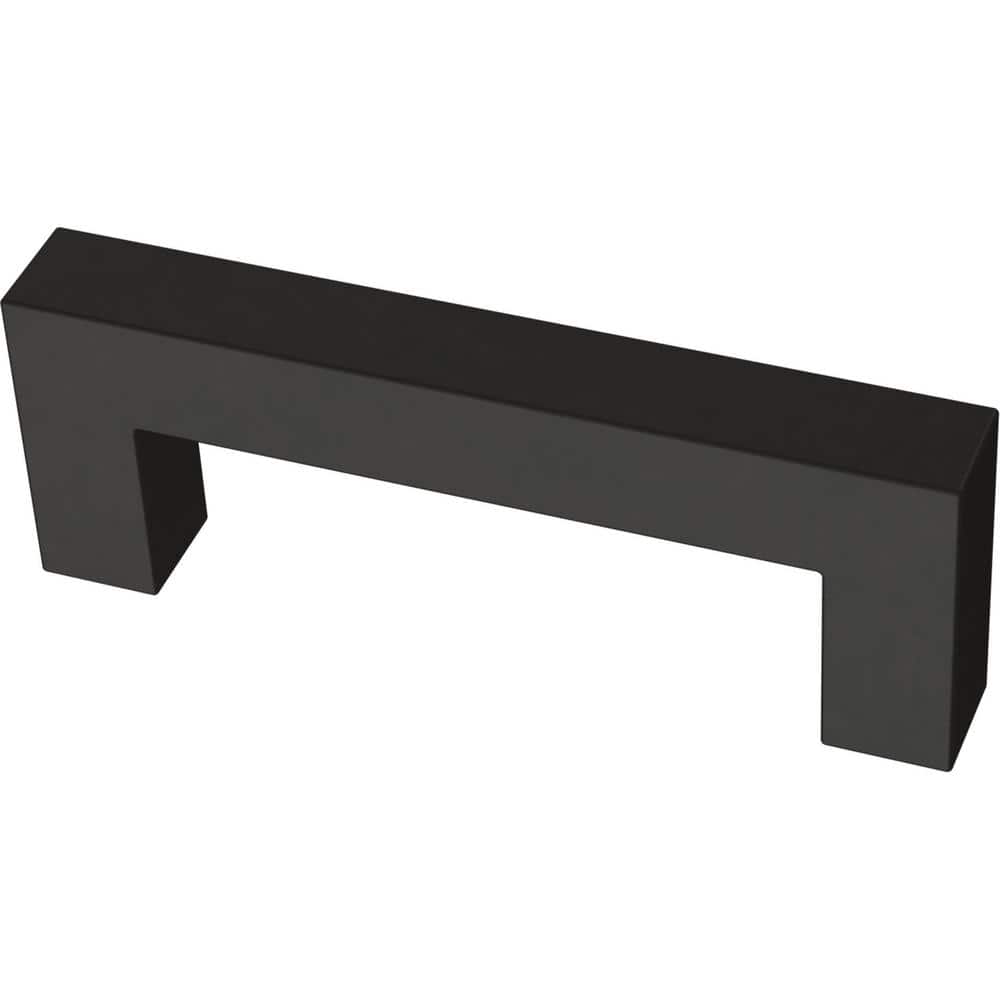 30-Pack Simple Modern Square 3 in. (76 mm) Modern Matte Black Cabinet Drawer Pulls - Hercitys