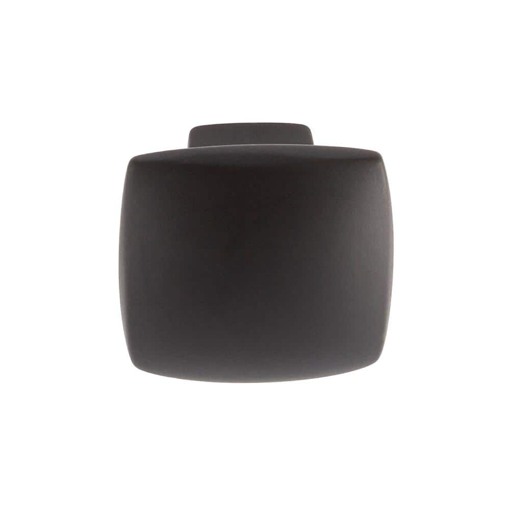 10-Pack Boise 1-1/4 in. (32 mm) Traditional Matte Black Square Cabinet Knob - Hercitys