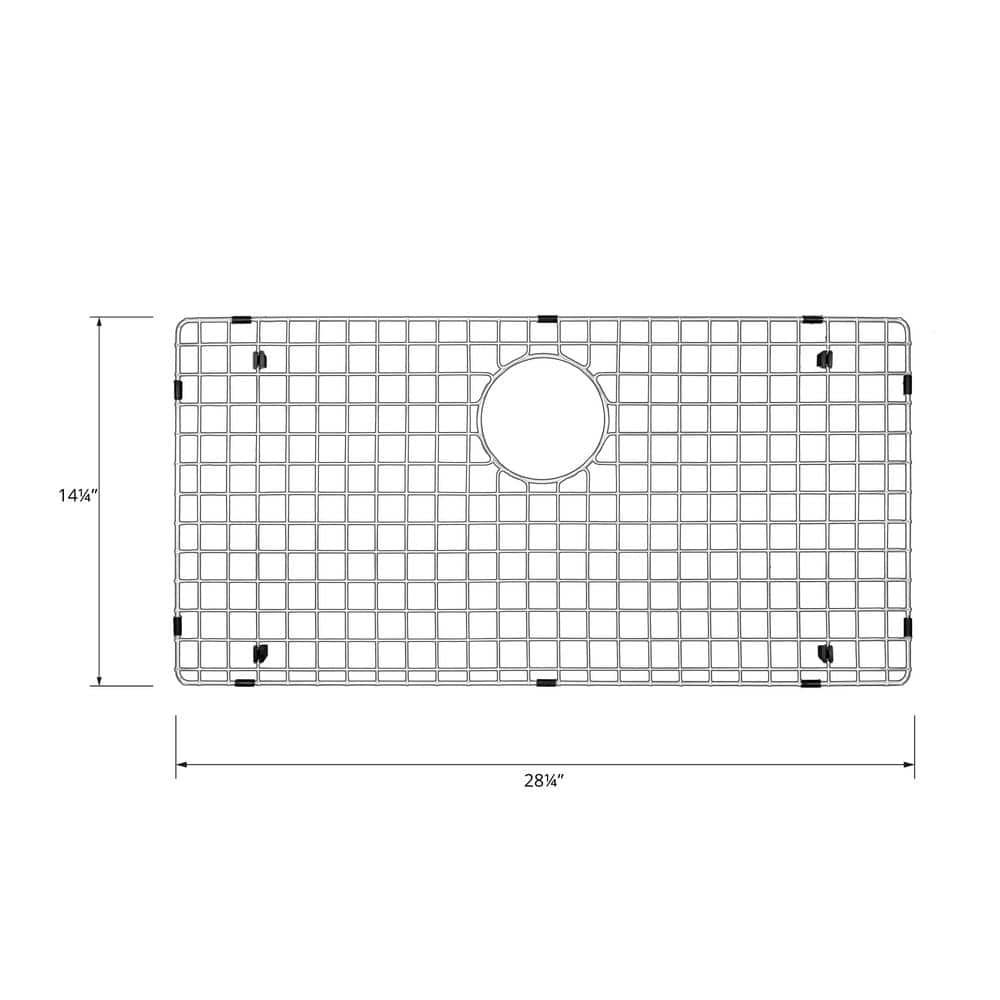 28-1/4 in. x 14-1/4 in. Stainless Steel Bottom Grid Fits QT-812 and QU-812 - Hercitys