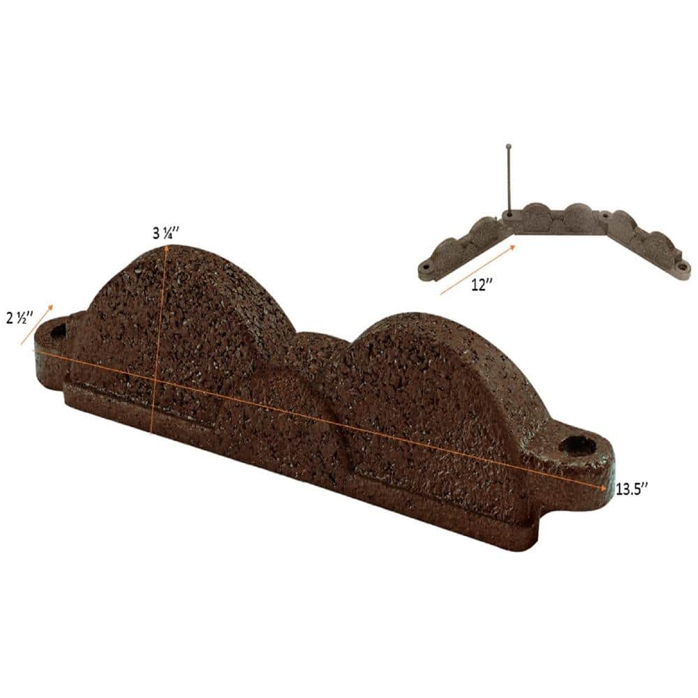 20 ft., 12 in. Pieces Dark Brown Rubber Edging - Hercitys