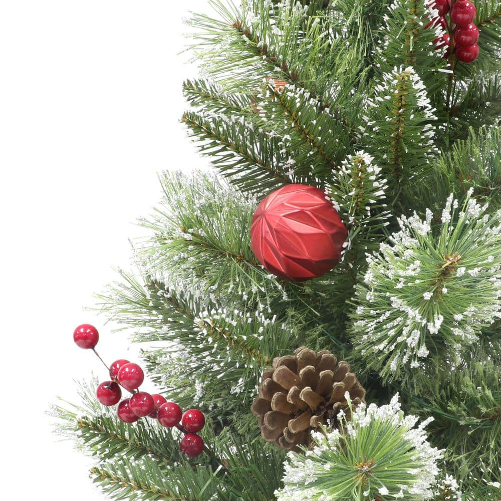 4 ft. Prelit Potted Artificial Christmas Tree - Hercitys