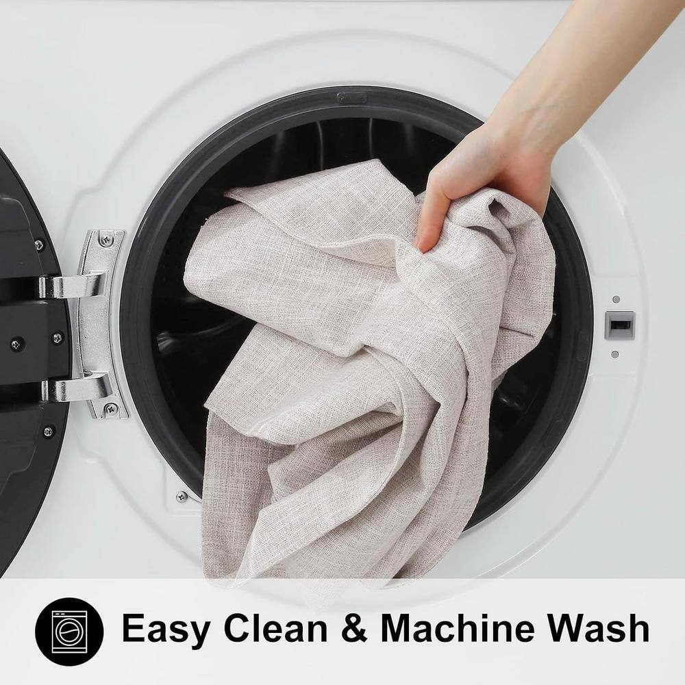 19 in. x 13 in. Neutral Beige Cloth Placemats Blend Washable Farmhouse Dining Table Mats (Set of 6) - Hercitys