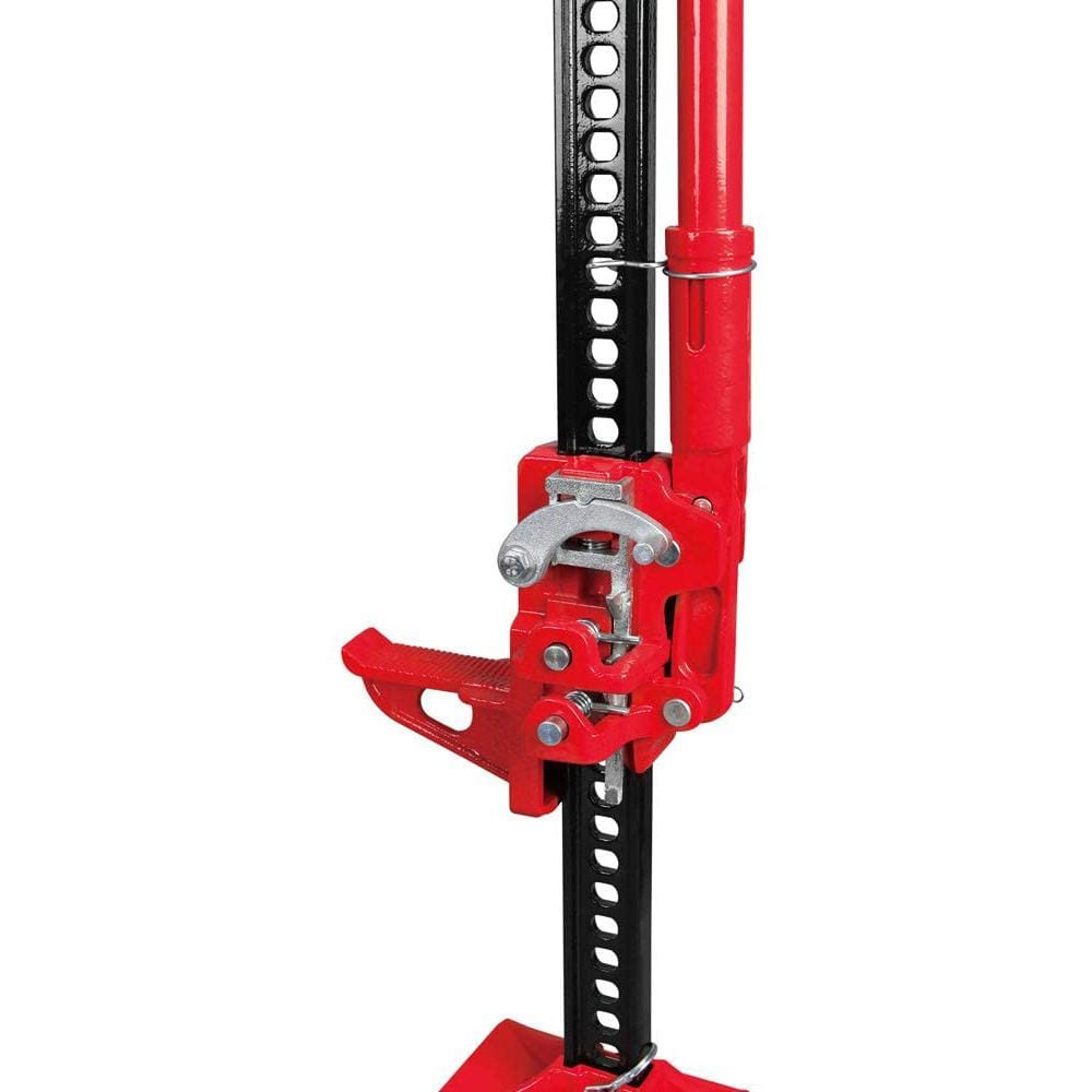 3-Ton (6,000 lbs.) Capacity 33 in. Ratcheting Off Road Utility Farm Jack, Red and Black - Hercitys
