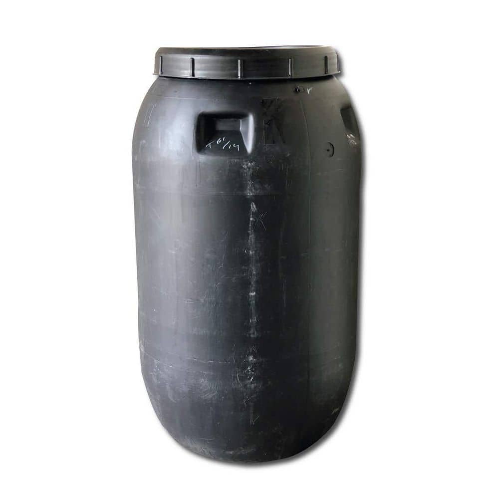 240L/63 Gal. Black, Used Food Grade Barrel, Clean Washed Out, Perfect Rain Barrel - Hercitys