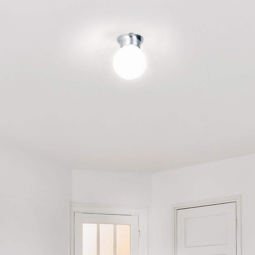 1-Light Brushed Nickel Flushmount - Hercitys