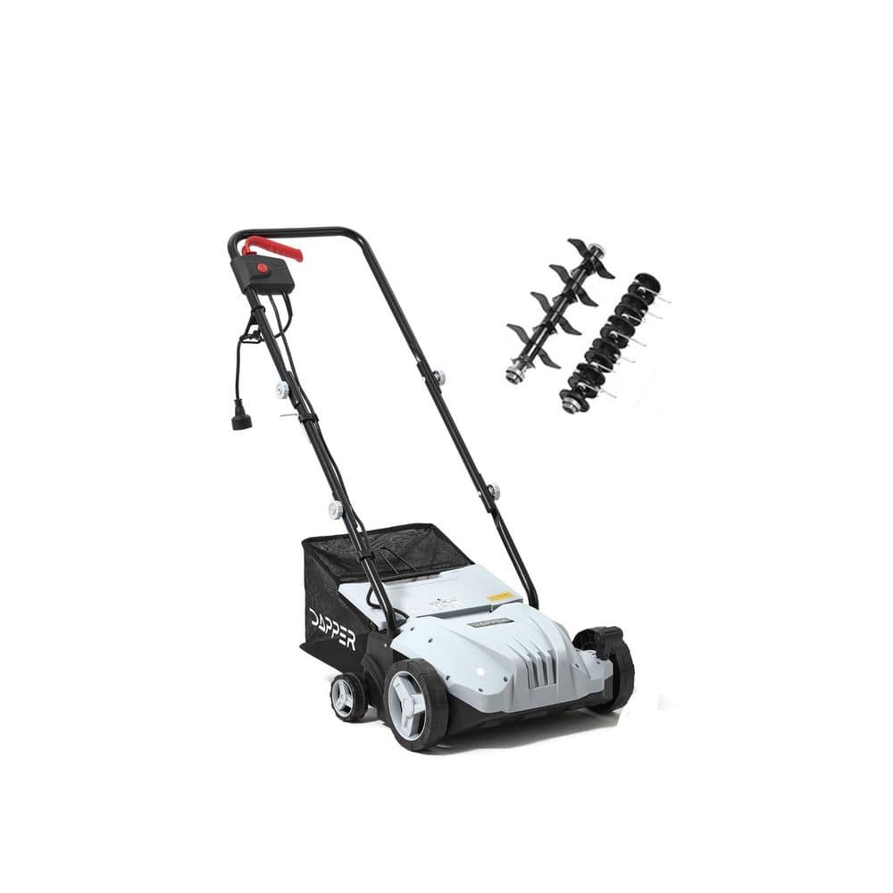 13 in. 12 Amp 2-in-1 Electric Dethatcher and Scarifier with Collection Bag - Hercitys