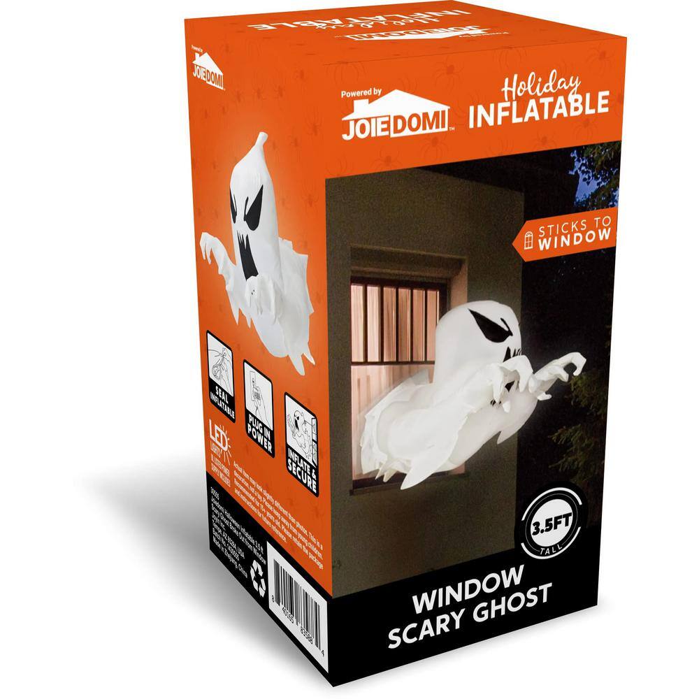 4.5 ft. White Halloween Inflatable Scary Flying Ghost Made of Polyester - Hercitys