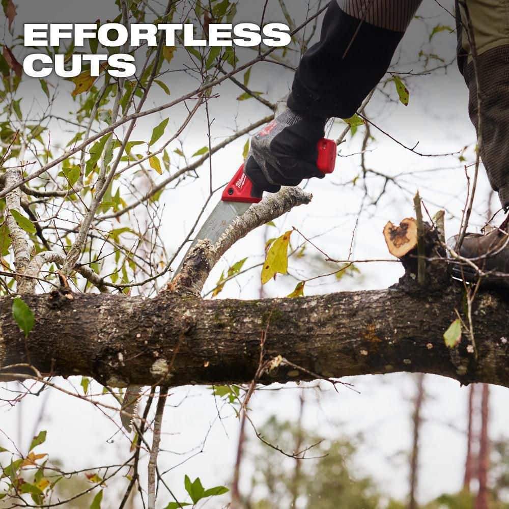 14 in. High Carbon Steel Blade Fixed Pruning Saw with Ergonomic Handle and Reversible Scabbard - Hercitys