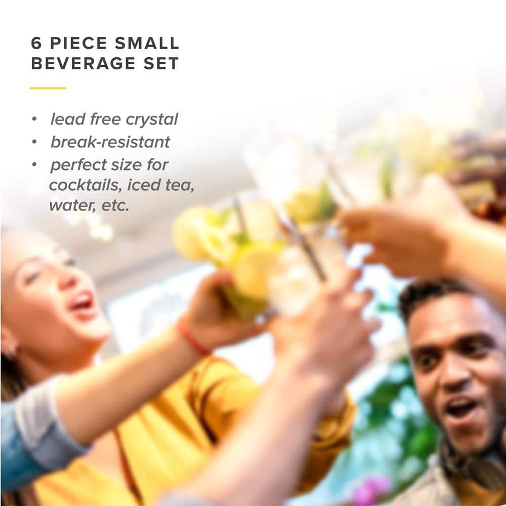 15.5 oz. Lead-Free Crystal Beverage Glasses (Set of 6) - Hercitys