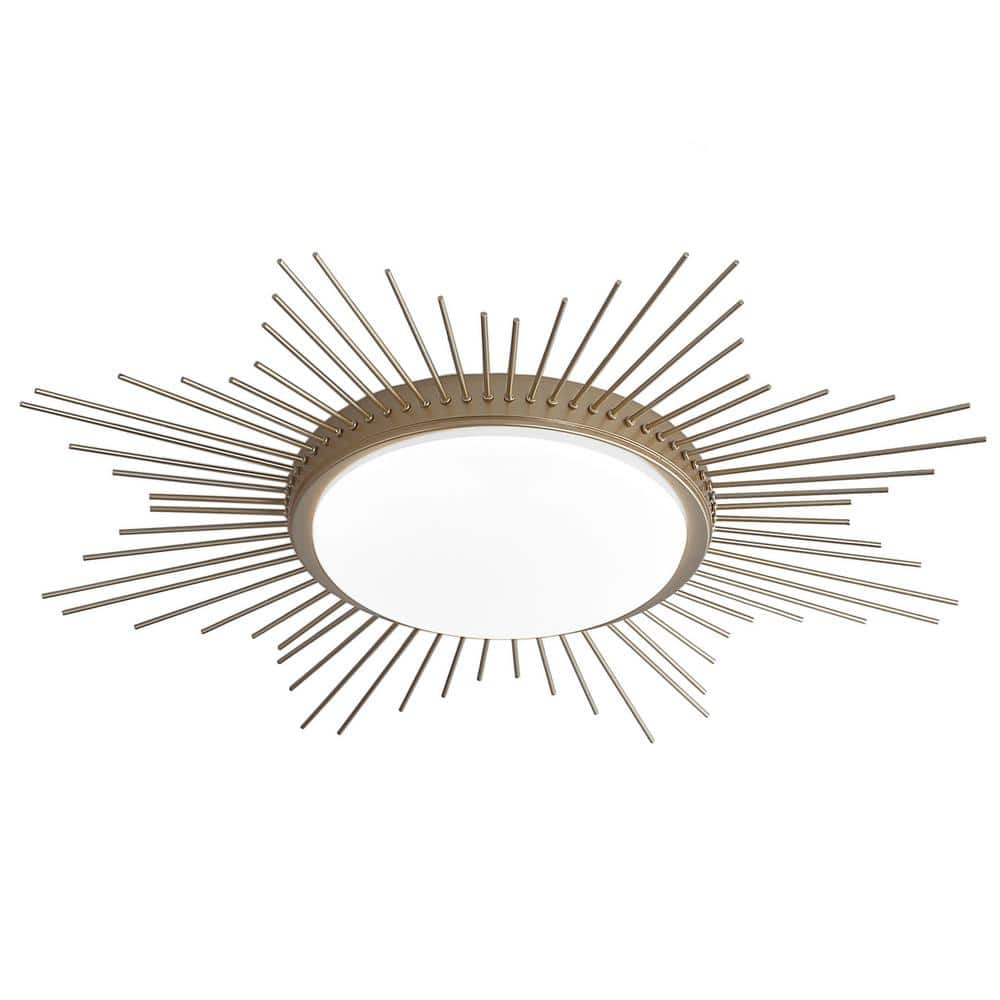 27.55 in. 1-Light Circle Creative Design Integrated LED Flush Mount Ceiling Lighting Fixtures - Hercitys