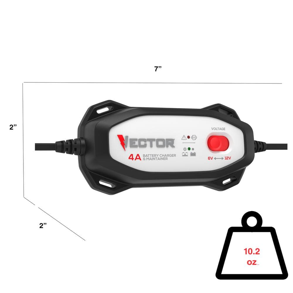 4 Amp Battery Charger/Maintainer - Hercitys