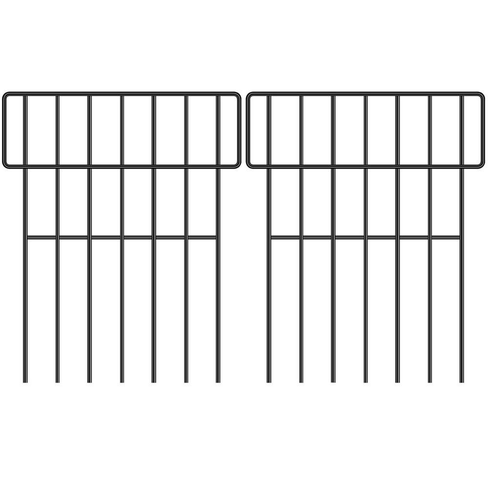 17 in. Rustproof Metal Garden Fence Animal Barrier No-Dig Fence Kit 10 Pack 10.8ft Length for Rabbits and Dogs - Hercitys