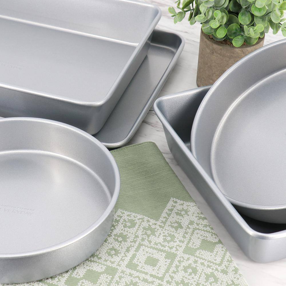 5 Piece Nonstick Carbon Steel Bakeware Set in Silver - Hercitys