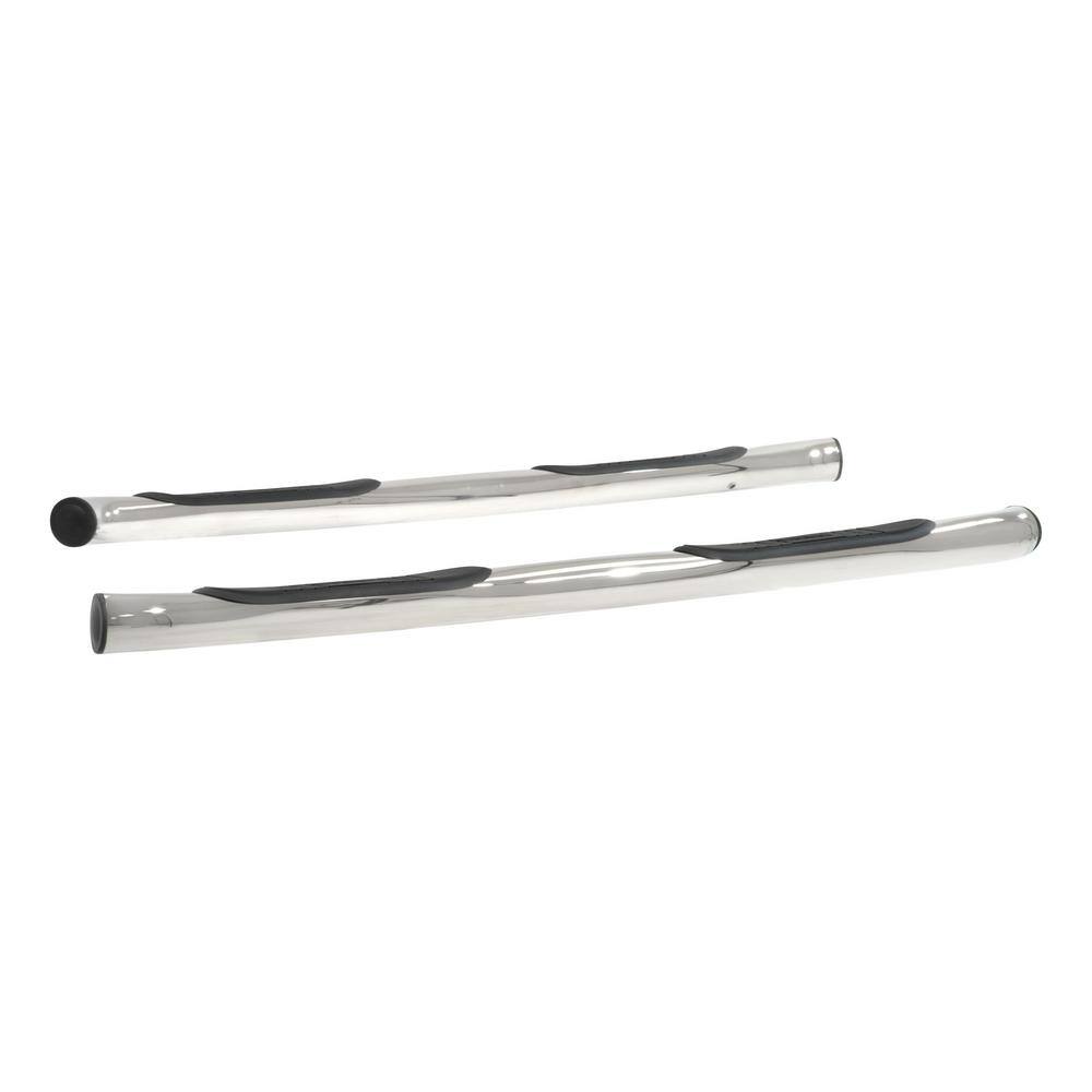 3-Inch Round Polished Stainless Steel Nerf Bars, No-Drill, Select Jeep Liberty - Hercitys