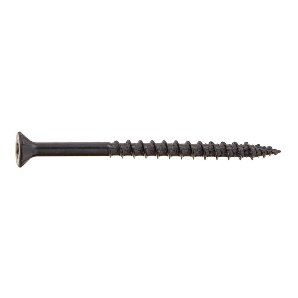10-Pack #8 x 2-1/2 in. Black 6-Lobe Star Drive Exterior Flat Head Multi-Material Screw (10 lbs. / 910-Piece) - Hercitys