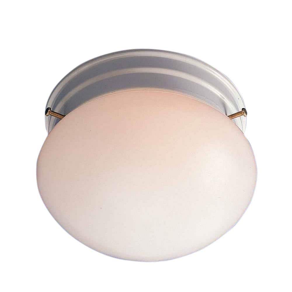 1-Light White Interior Flush Mount - Hercitys