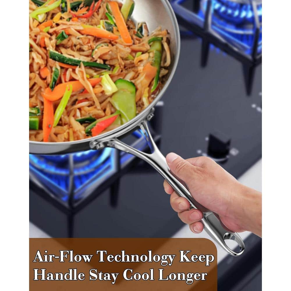 10 in. Multi-Ply Clad Stainless Steel Frying Pan - Hercitys