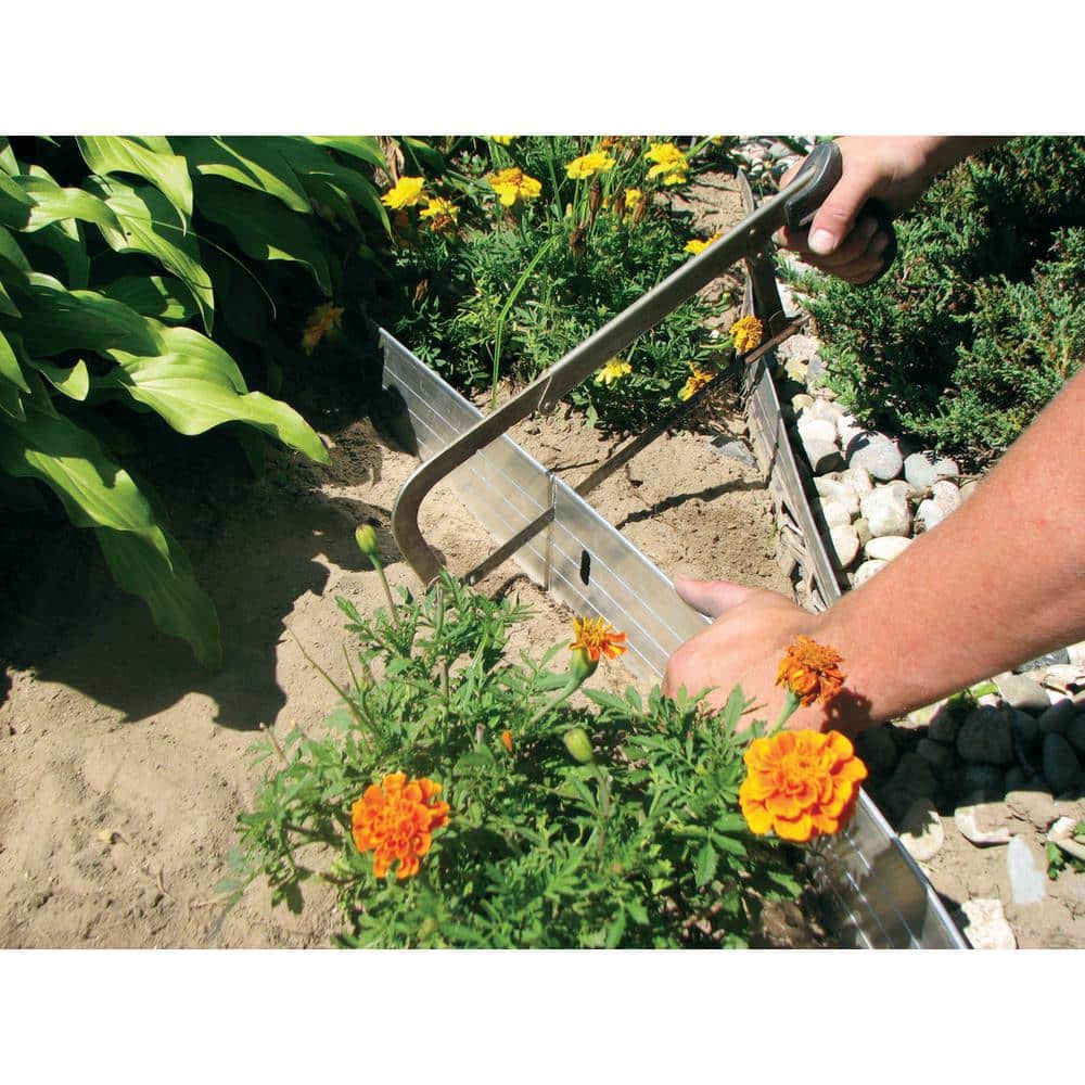 24 ft. x 4 in. Silver Aluminum Landscape Edging Project Kit (4 – 6 ft. pieces) - Hercitys